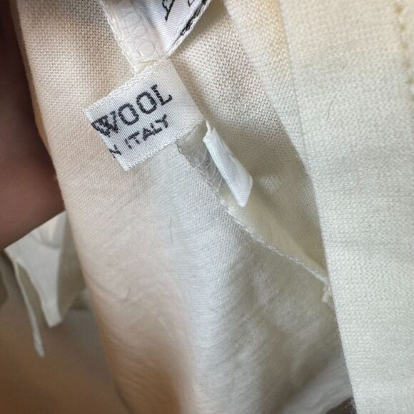 Umberto Ginocchietti Men's Wool White 1/4 Zip Lightweight Sweater Size 48(M) - Picture 9 of 11